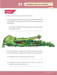 Apoyo Primaria Desafíos matemáticos 3ro. Grado Bloque II Lección 21 Siempre hay un camino