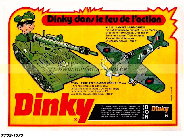 Publicités Dinky Toys de l'année 1973