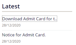 Process of downloading DHS Admit Card