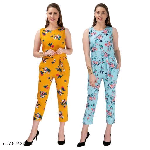 Jump suits :poly crepe ₹830/- free COD WhatsApp +919730930485