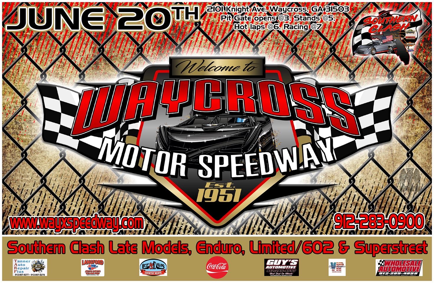 Waycross Motor Speedway June 20th Details