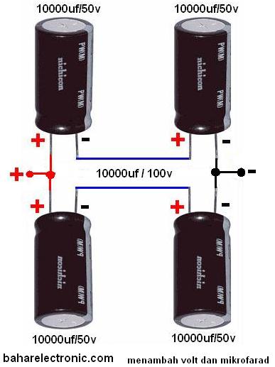 Cara Menambah Volt Dan Mikrofarad Elco Atau Kapasitor Bahar Electronic