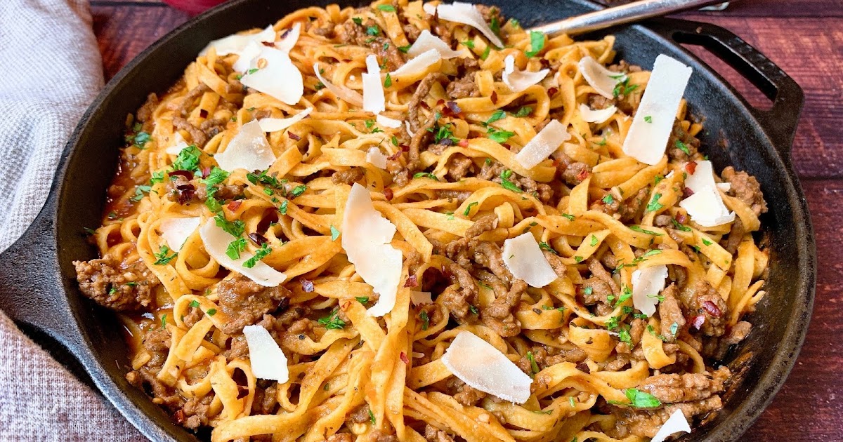 Tagliatelle with Red Wine Bolognese Sauce