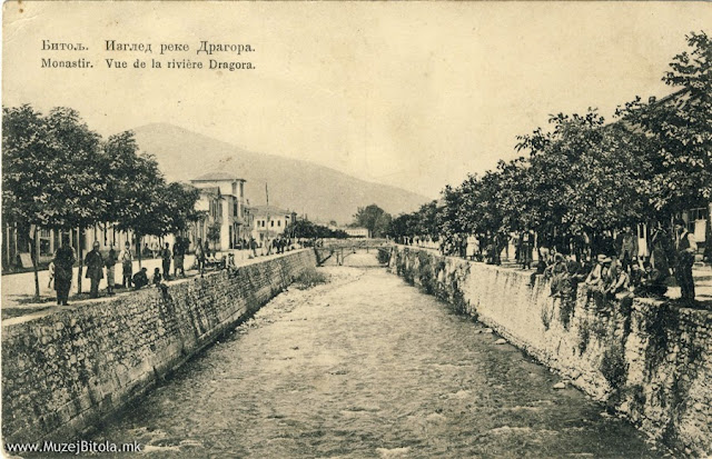 Реката Драгор со Пелистер во заднината, во пролетта 1913 година.