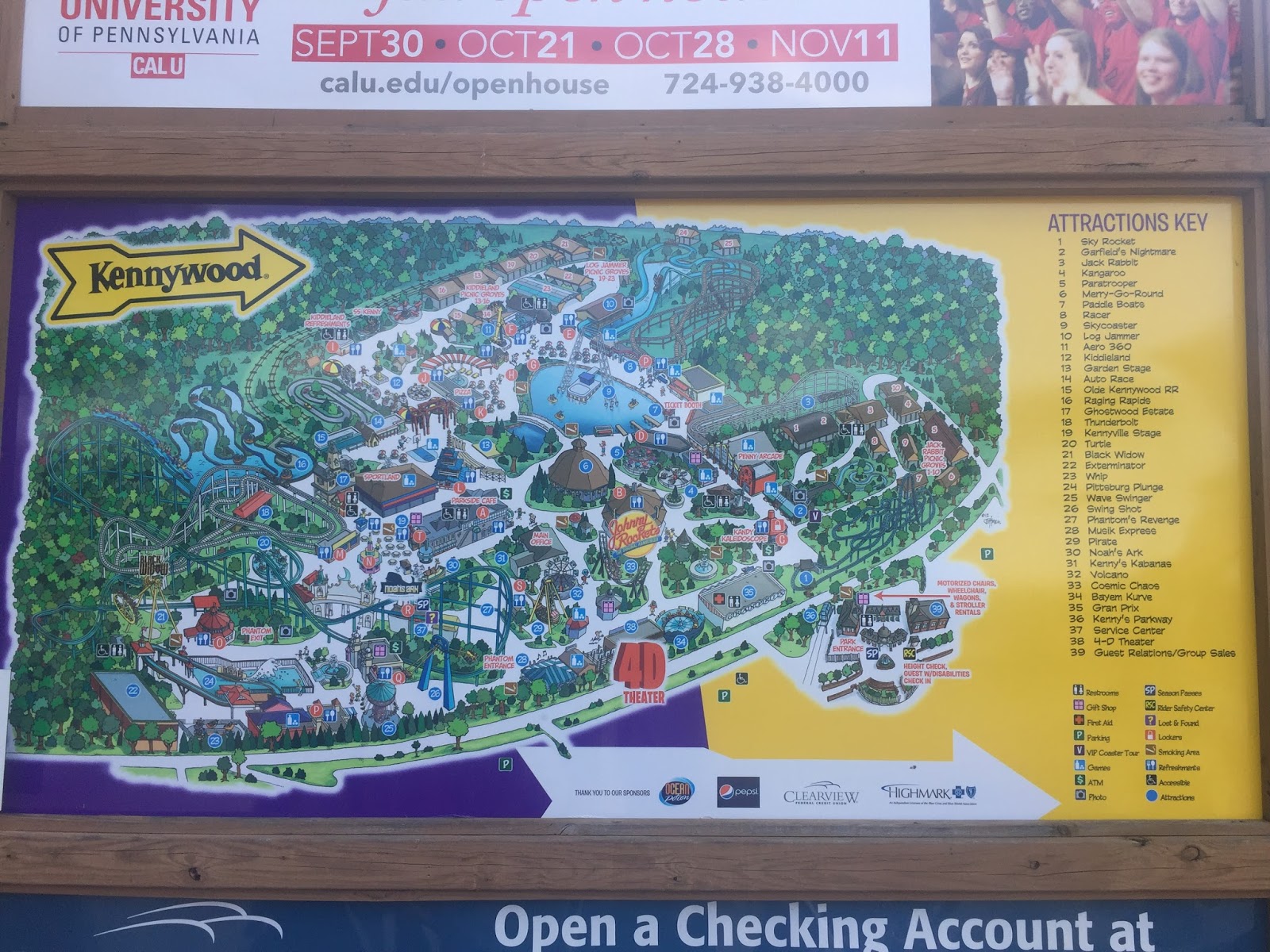 Kennywood Amusement Park Map
