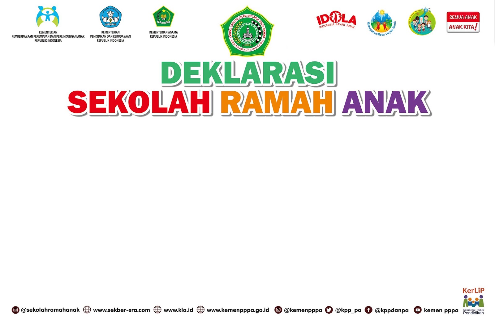 Desain Banner Tanda Tangan Deklarasi Sekolah Ramah Anak