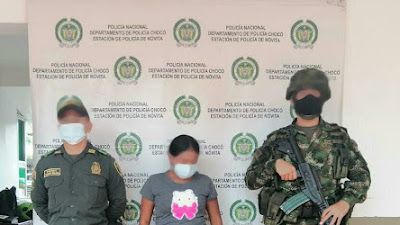 Tras las rejas presunta integrante del ELN capturada en Novita