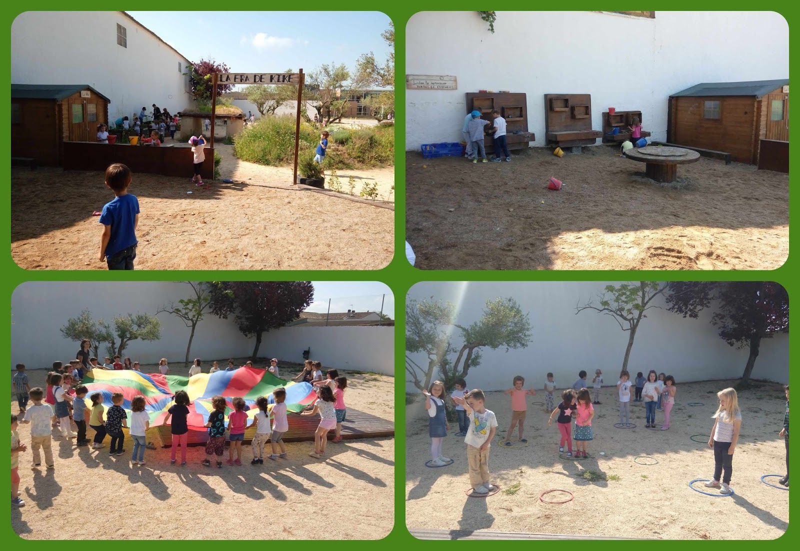 PEQUESNINES PLANTAMOS EN EL PATIO DE RECREO