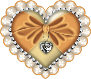 Free Printable Hearts with a Bow and Diamonds Clipart.