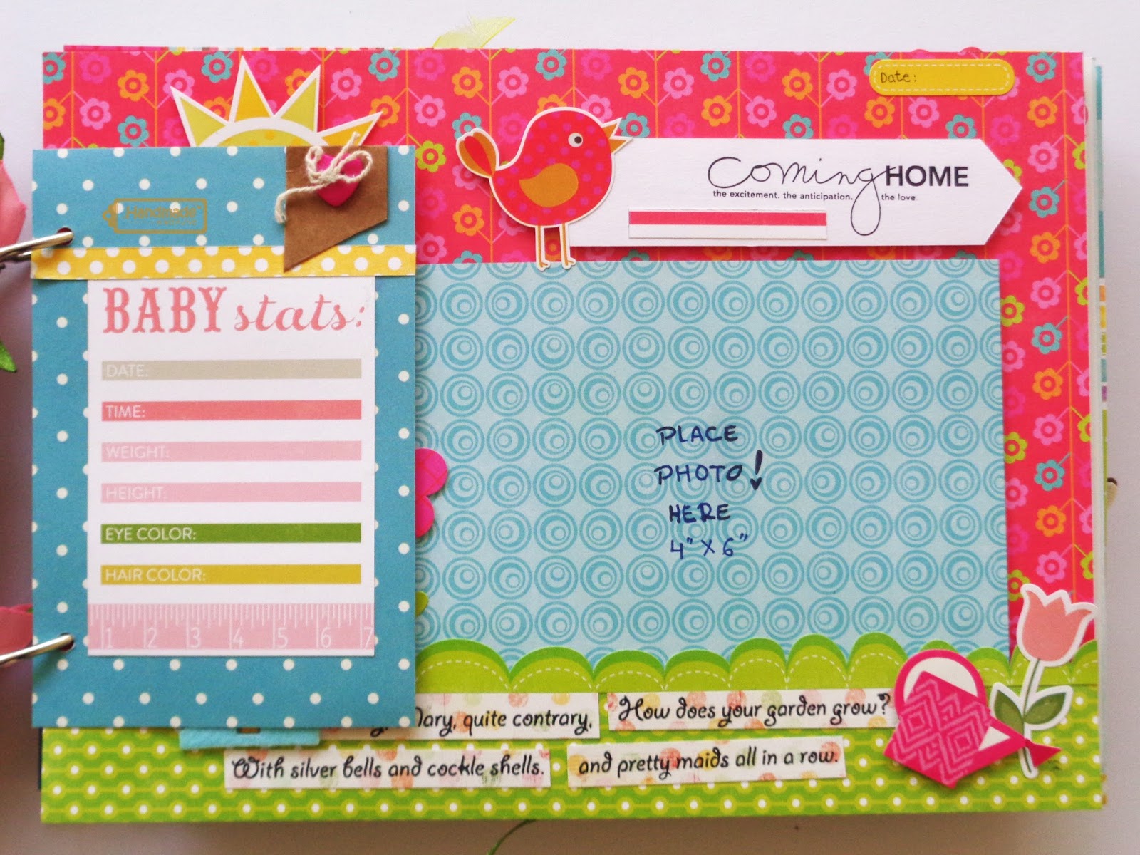Baby Girl Scrapbook/Album Nursery Rhyme Theme!