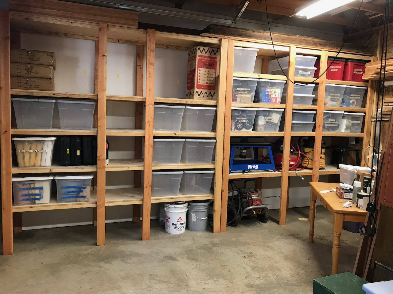 Laurelhurst Craftsman Bungalow Garage Shelves Finished