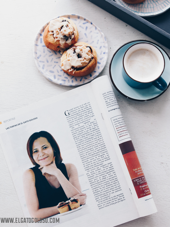 cinnamon rolls clásicos vía www.elgatogoloso.com