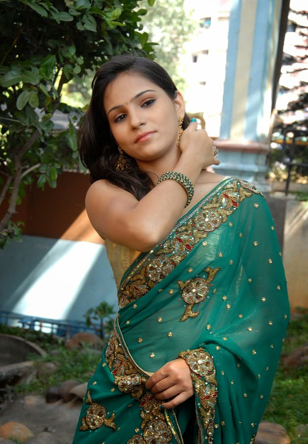 Zareen Khan in Green Saree | Indian Actress Sarees
