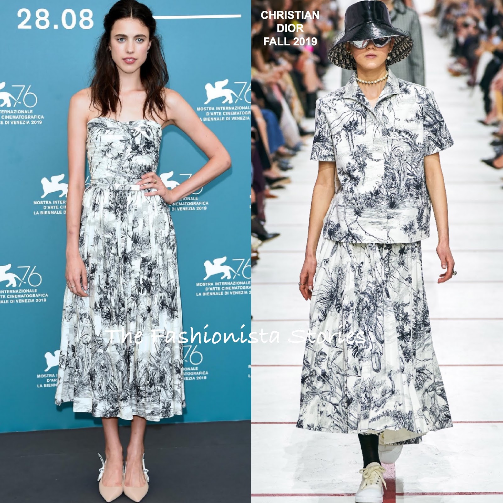 Margaret Qualley in Christian Dior & Gucci at the 'Seberg' 76th Venice