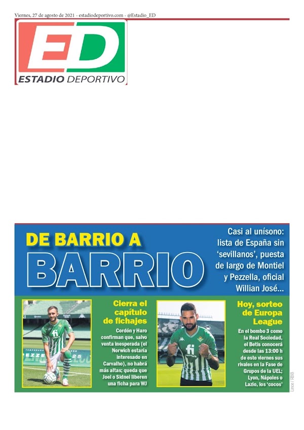 Betis, Estadio Deportivo: "Cierra el capítulo de fichajes"