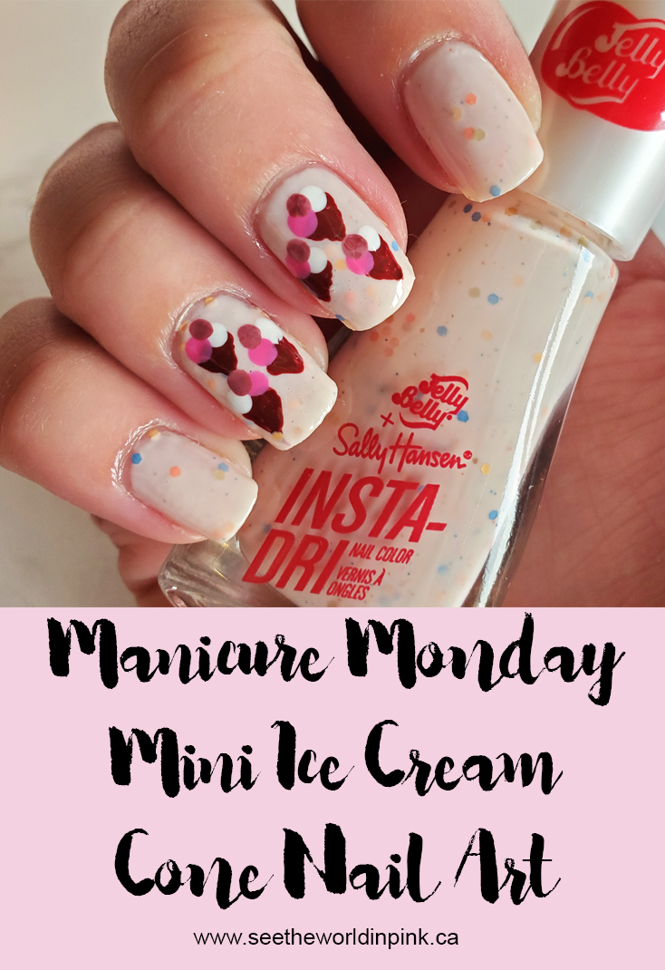 Manicure Monday - Mini Ice Cream Cone Nail Art
