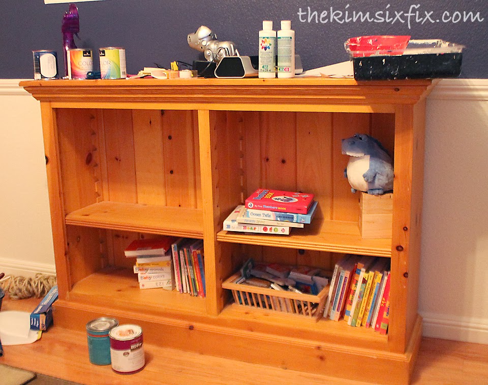 Painting A Pine Bookshelf The Kim Six Fix