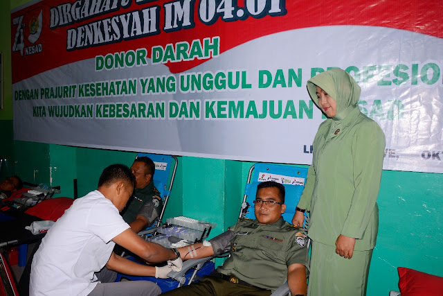 HUT KESAD Ke - 74, Denkesyah IM 04.01 Kumpulkan 356 Kantong Darah - RILIS.NET HUT KESAD Ke - 74, Denkesyah IM 04.01 Kumpulkan 356 Kantong Darah Oktober 9, 2019