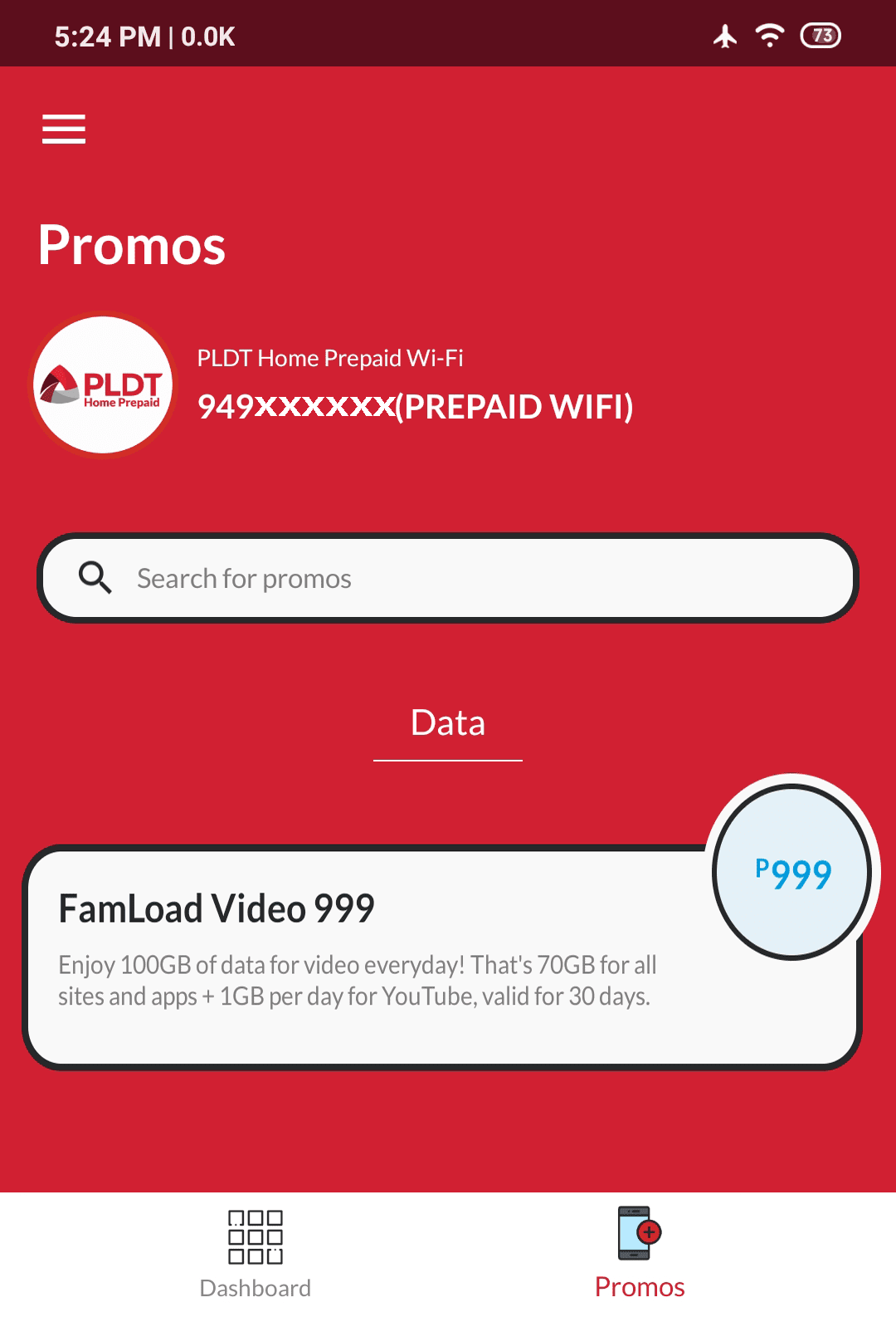 Famload Video 999 100gb 30gb Data For 30 Days