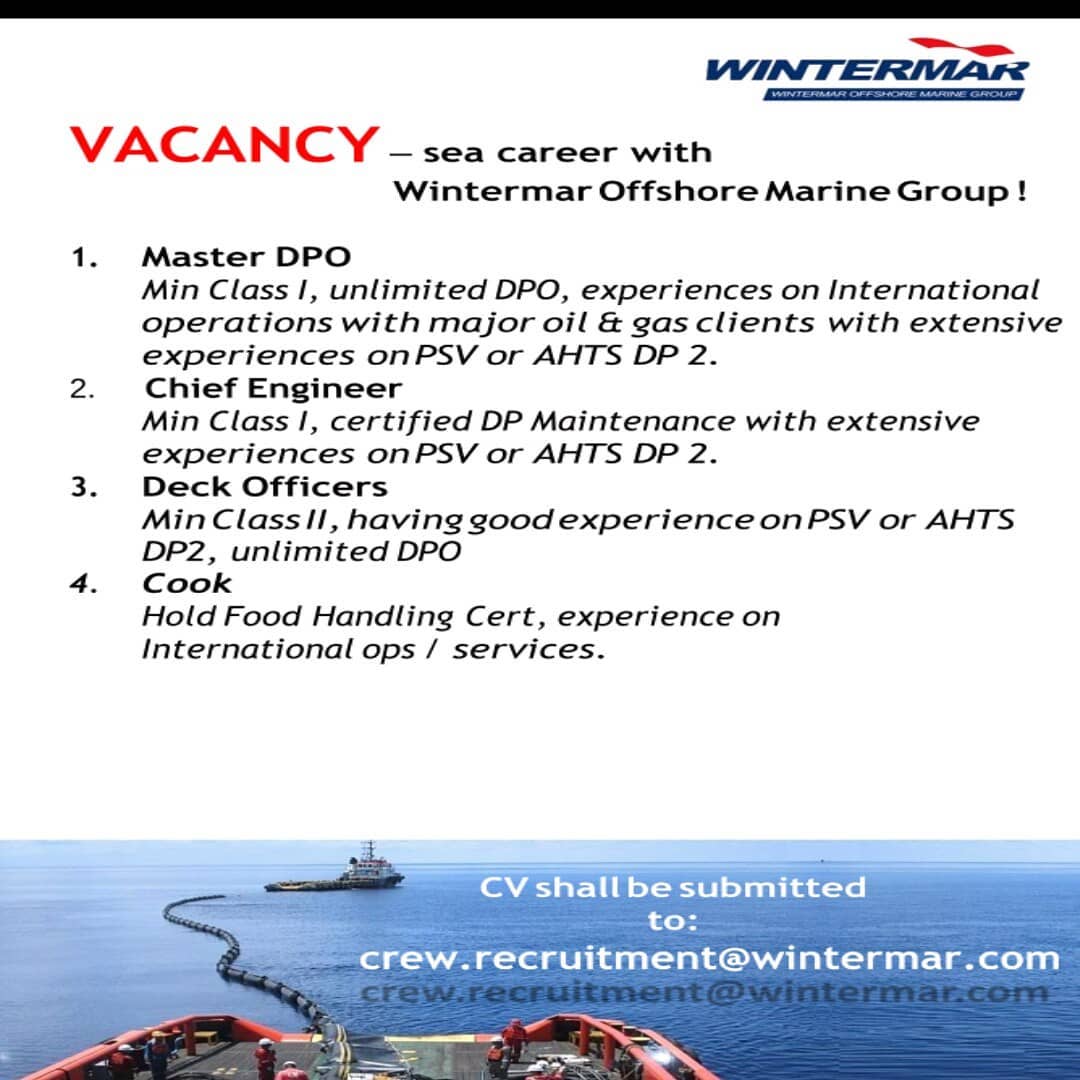 Loker Pelaut Terbaru Wintermar Offshore
