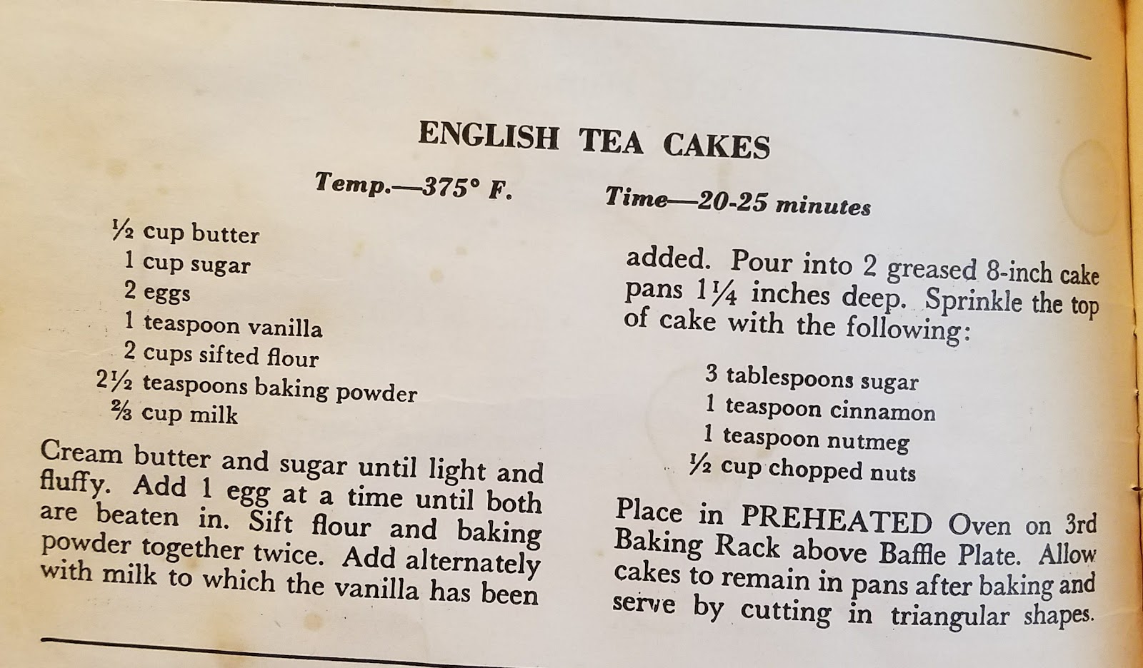 Reclaimed Recipes English Tea Cakes