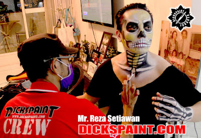 face painting skeleton horror jakarta