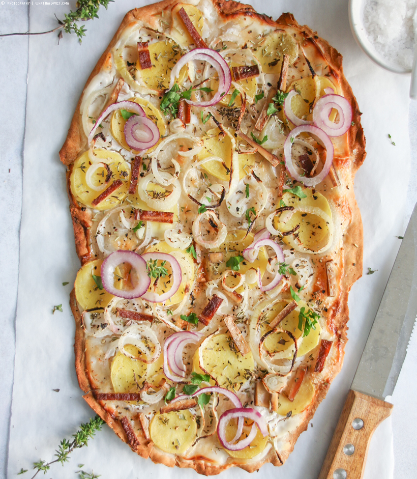 veganer Flammkuchen