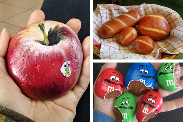 How to Make 5 Food Painted Rocks - Fruits