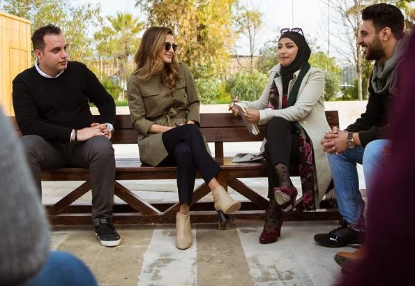 Queen Rania of Jordan visited the nonprofit initiative, ‘I Learn Jo: Space for Knowledge’ at the Jerash Visitor Center