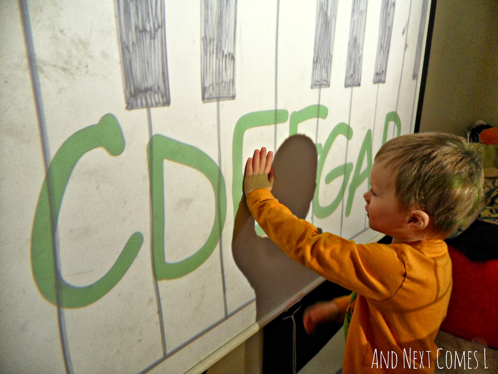 Music Play on the Overhead Projector {Music Activities for Kids} And