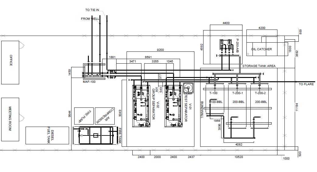 Jasa Gambar General Arrangement Piping and Tank Layout KURSUS AUTOCAD