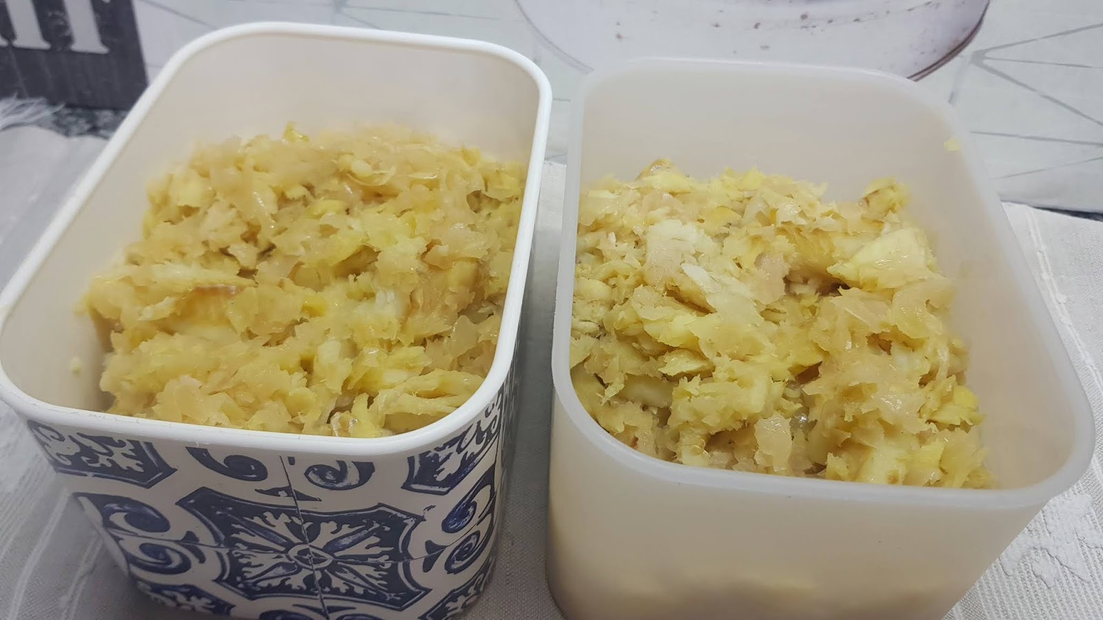 Bacalhau à Brás Preparado para congelar. Graça Truques & Dicas
