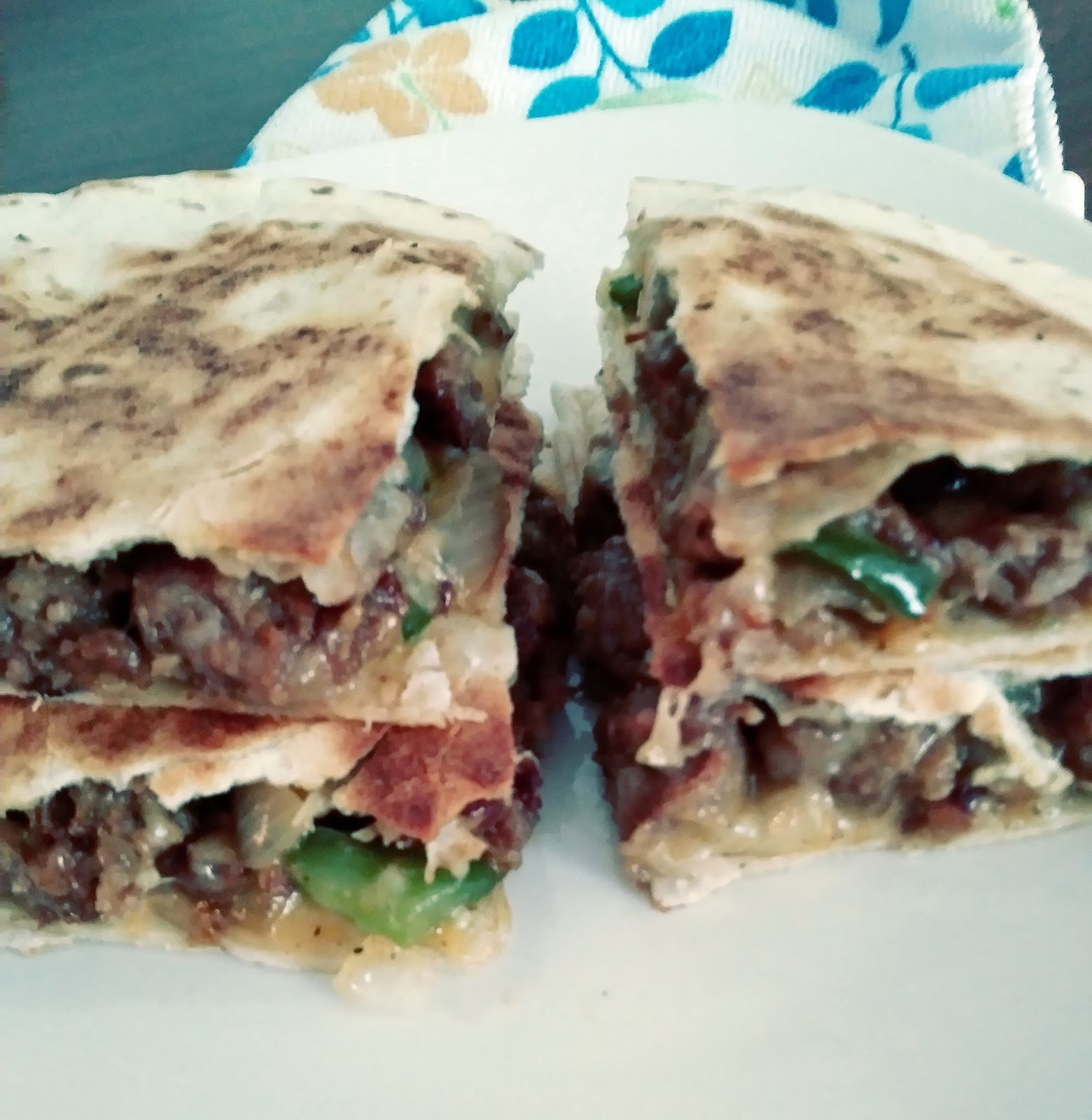 Christine's Pantry Sausage and Pepper Quesadillas