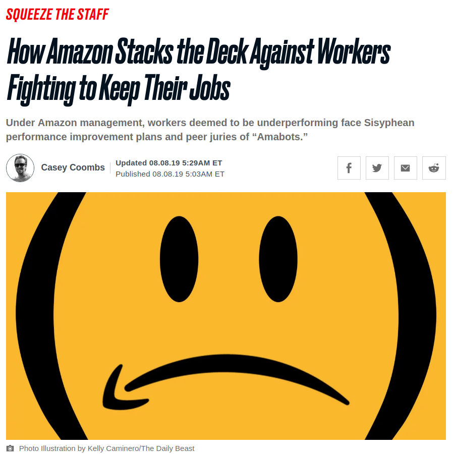 Amazon jobs inhumane conditions