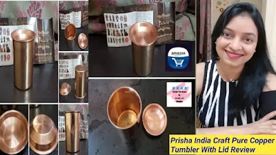 prisha india craft copper tumbler with lid amazon review, prisha india craft reviews, amazon copper tumbler prisha,