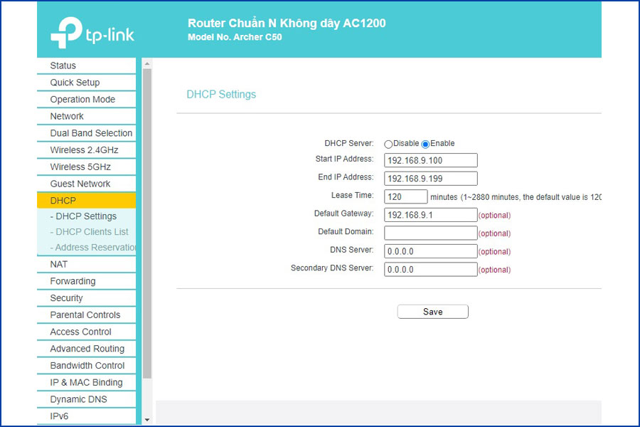 Hướng dẫn tắt DHCP trên Router
