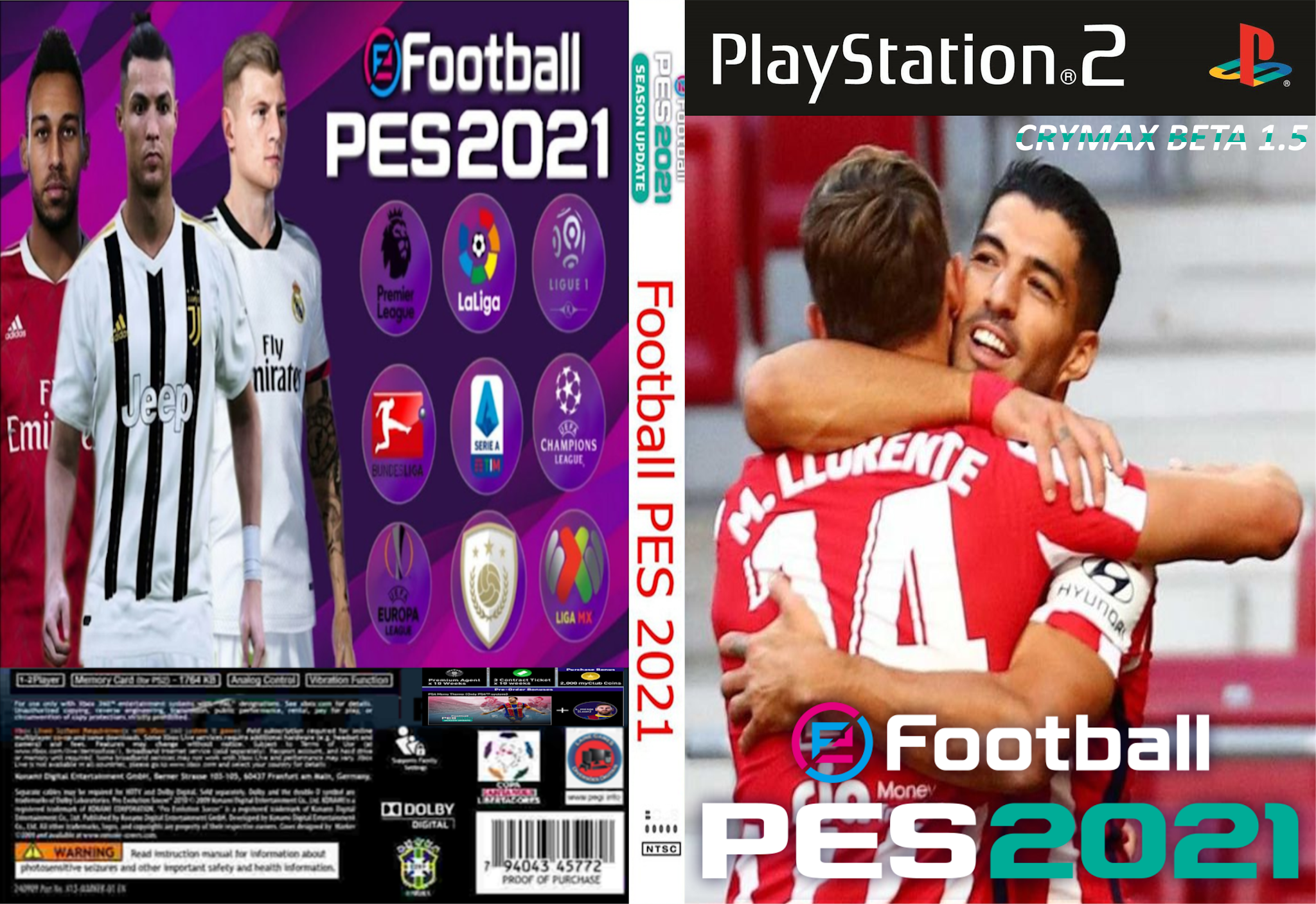 PES 2021 (PS2) World Atualizado Beta 1.5 October (CRYMAX) Download ISO 