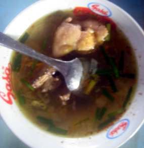 Kuliner Sup Kesrup khas suku Using, Banyuwangi. 