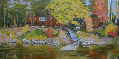 Kathy Schifano, cabin painting, oil painting