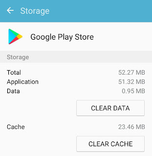 Clear Play Store app data & cache