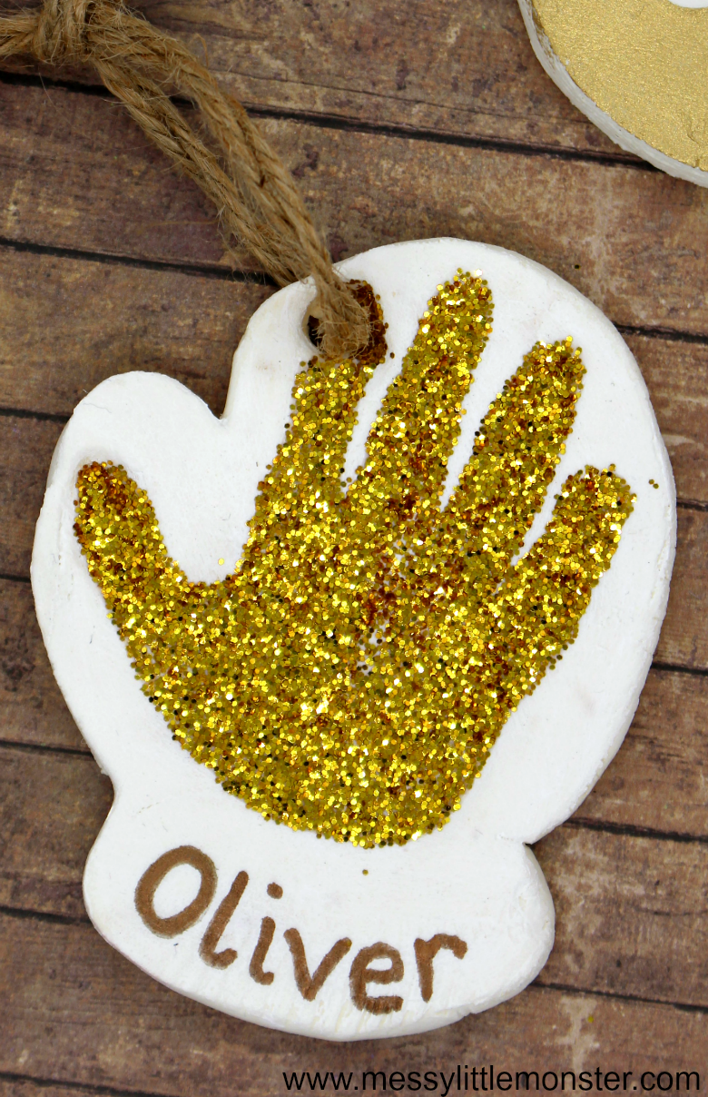 Clay Baby Handprint Ornament The Cutest Baby Keepsake! Messy Little Monster