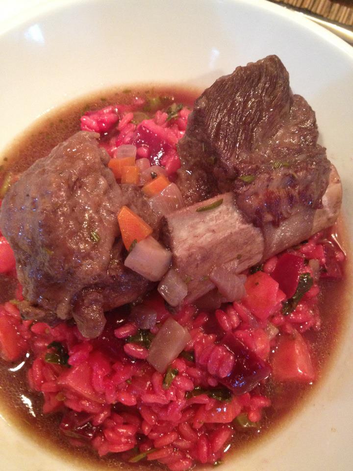 Throwing Spaghetti at the Wall Beet and Celery Root Risotto