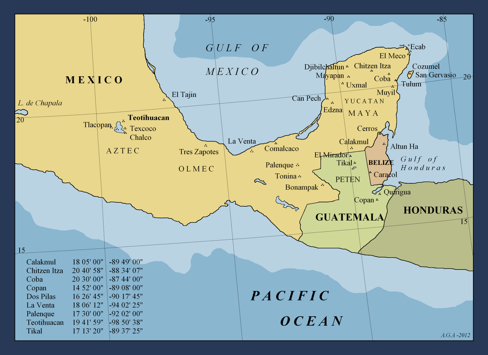 Teotihuacan Pyramids Mexico Map