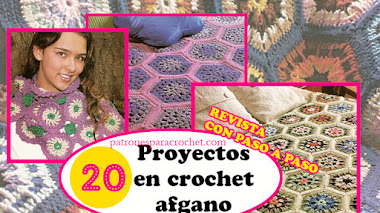 Qué es el CROCHET AFGANO 💝 Revista con 20 Proyectos Crochet Afgano