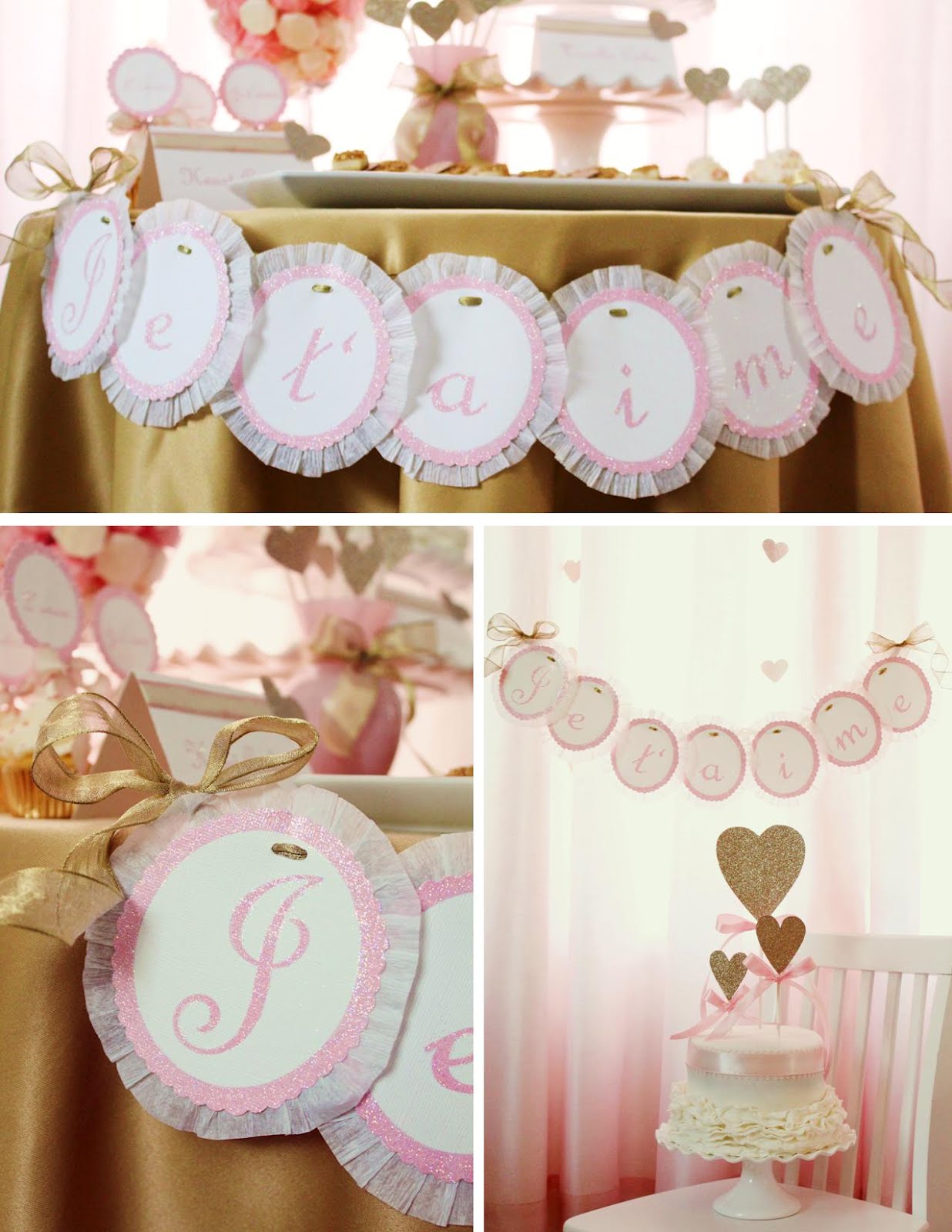 Icing Designs pink and gold Valentine's Day inspired table