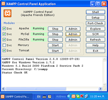 wintekweb infoplus: Create Database & Table in XAMPP mysql Interface