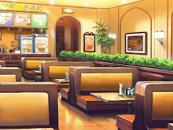 Anime Landscape: Cafe Bar Anime Background