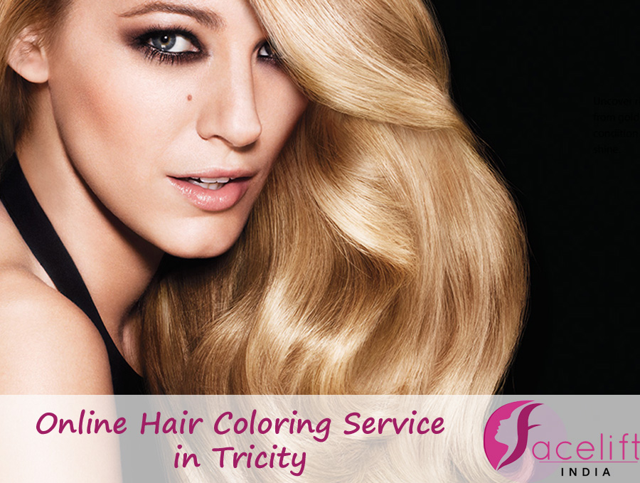 Online hair coloring service in Tricity