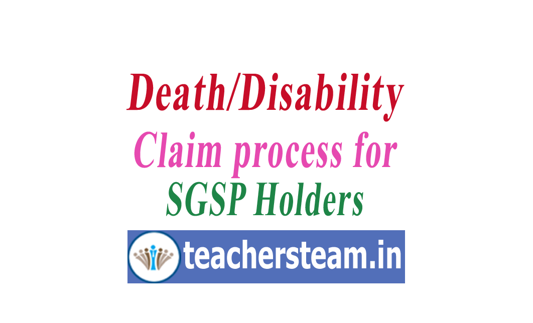 Death Disability claim process for SBI SGPS account holders TS Online