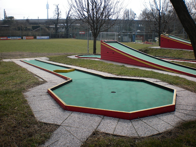 The Swedish Felt Minigolf course at the Askoe Wien Wasserpark in Vienna, Austria